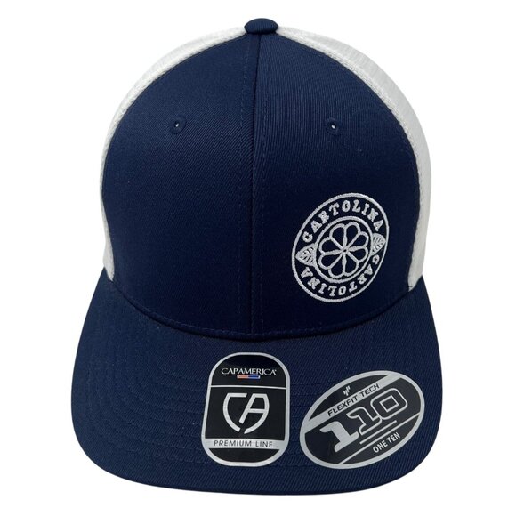NWT CARTOLINA FLORAL Trucker Cap America FLEXFIT 110 Baseball Hat Cap - Picture 1 of 12